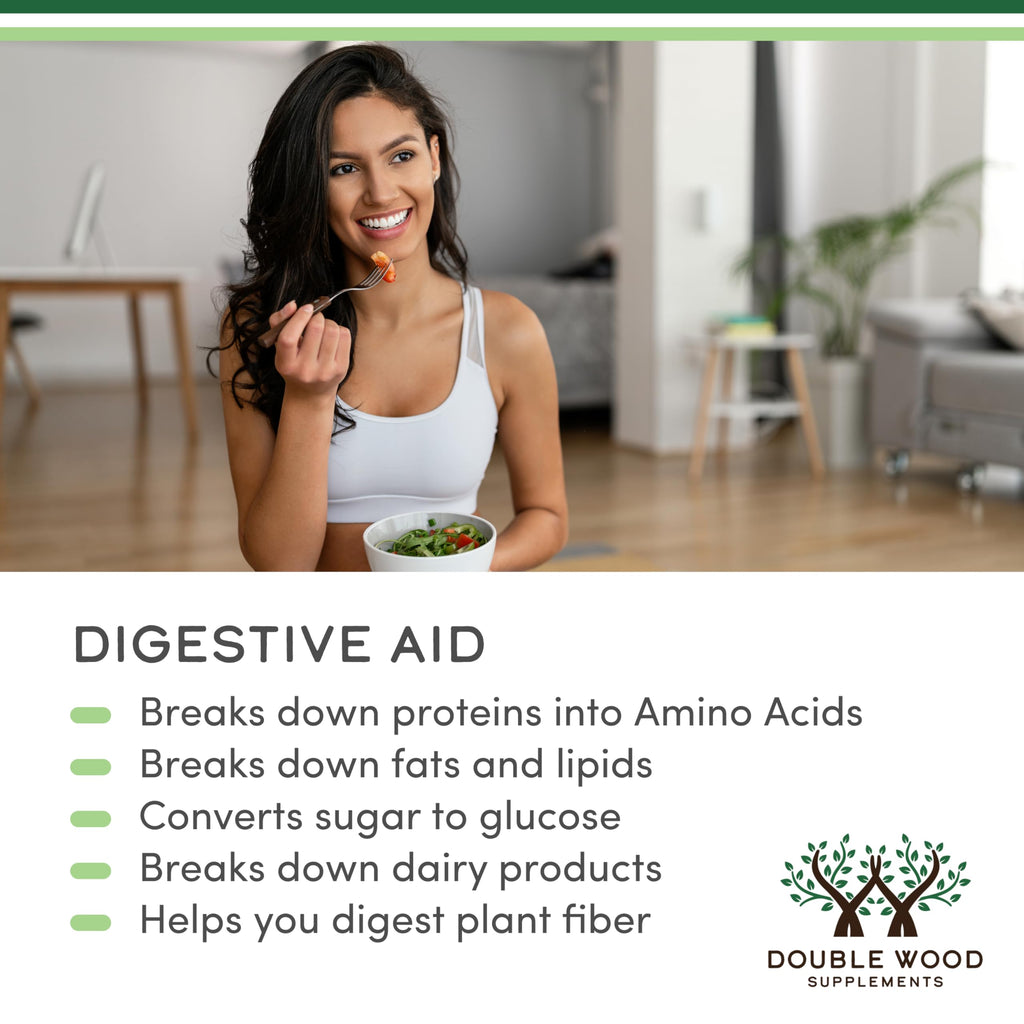Double Wood Supplements Digestive Enzymes 800mg - 180 Capsules - image 4