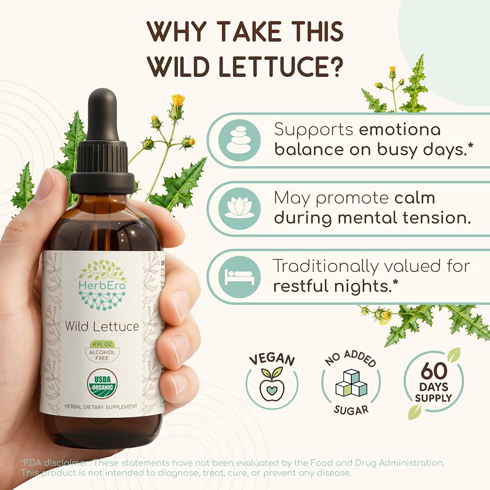 HerbEra Wild Lettuce USDA Organic Tincture