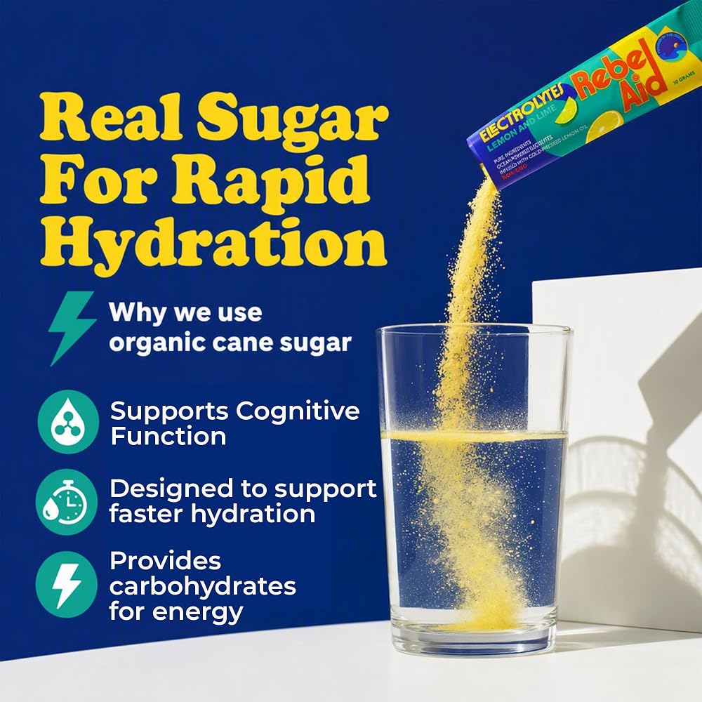 Rebel Aid Kids Electrolyte Powder Lemon Lime - 14 Sticks - image 6