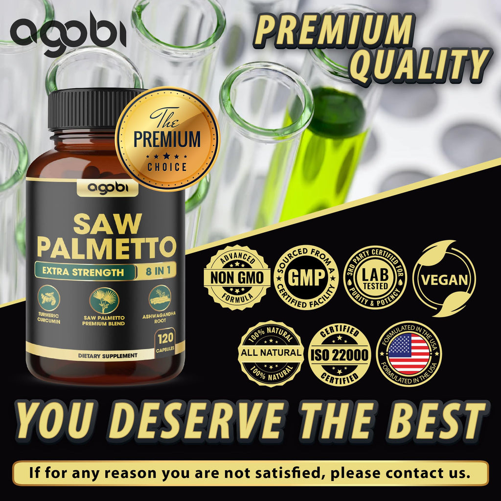 Agobi 8in1 Saw Palmetto Prostate Support - 120 Vegan Capsules - image 6