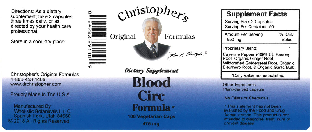 Christopher's Original Formulas Blood Circ Formula - 300 Capsules - image 2