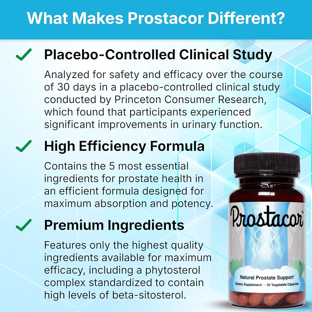 Prostacor Natural Prostate Support Supplement for Men - 30 Capsules - image 4