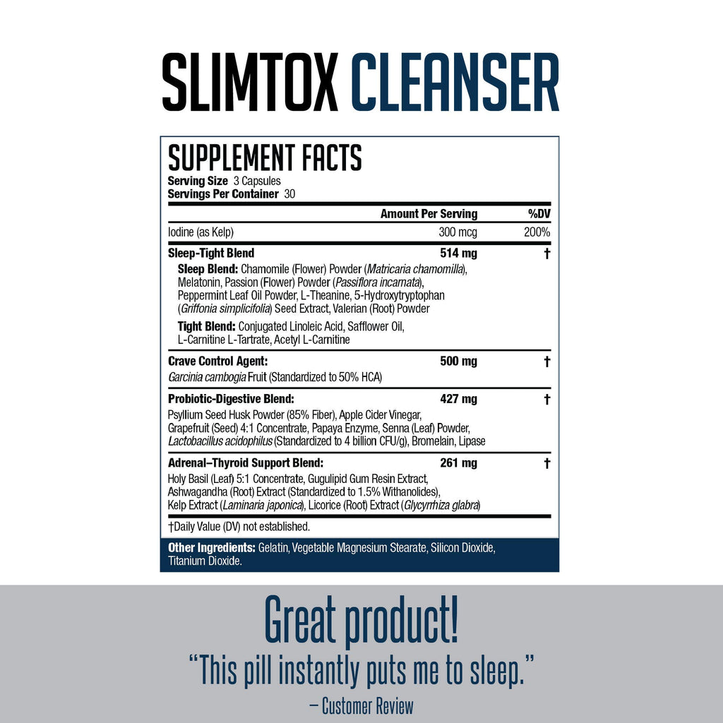 Slim-Tox NDS Nutrition Cleanser Nighttime Fat Loss Support - 90 Capsules - image 2