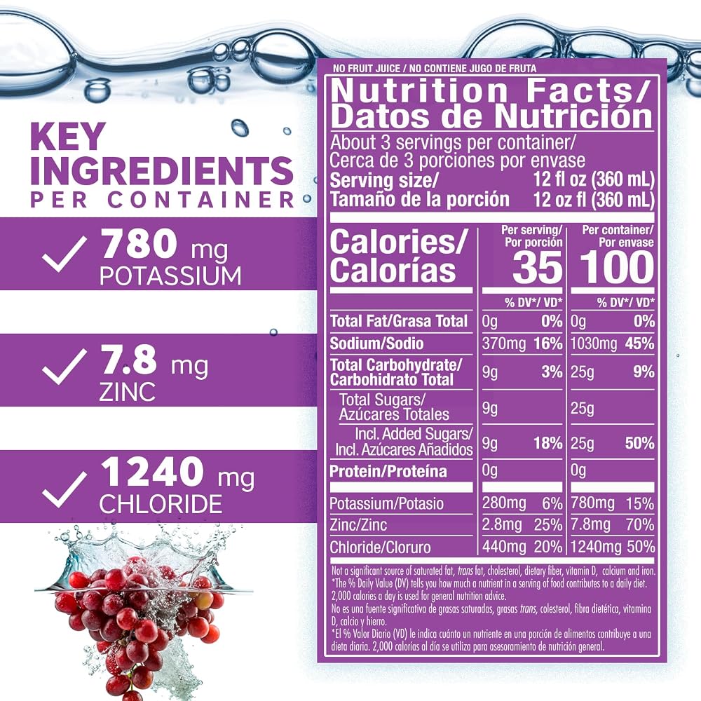 Suero Oral Electrolyte Solution Grape Flavor - 4 Pack - image 5