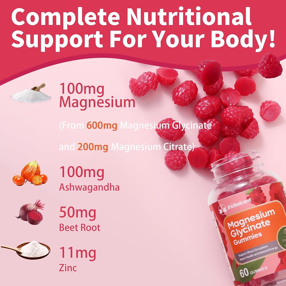 IRIDESICENT Magnesium Glycinate Gummies 400mg