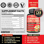 Satoomi Turmeric Curcumin Supplement with Ginger & Black Pepper - 90 Capsules - image 2