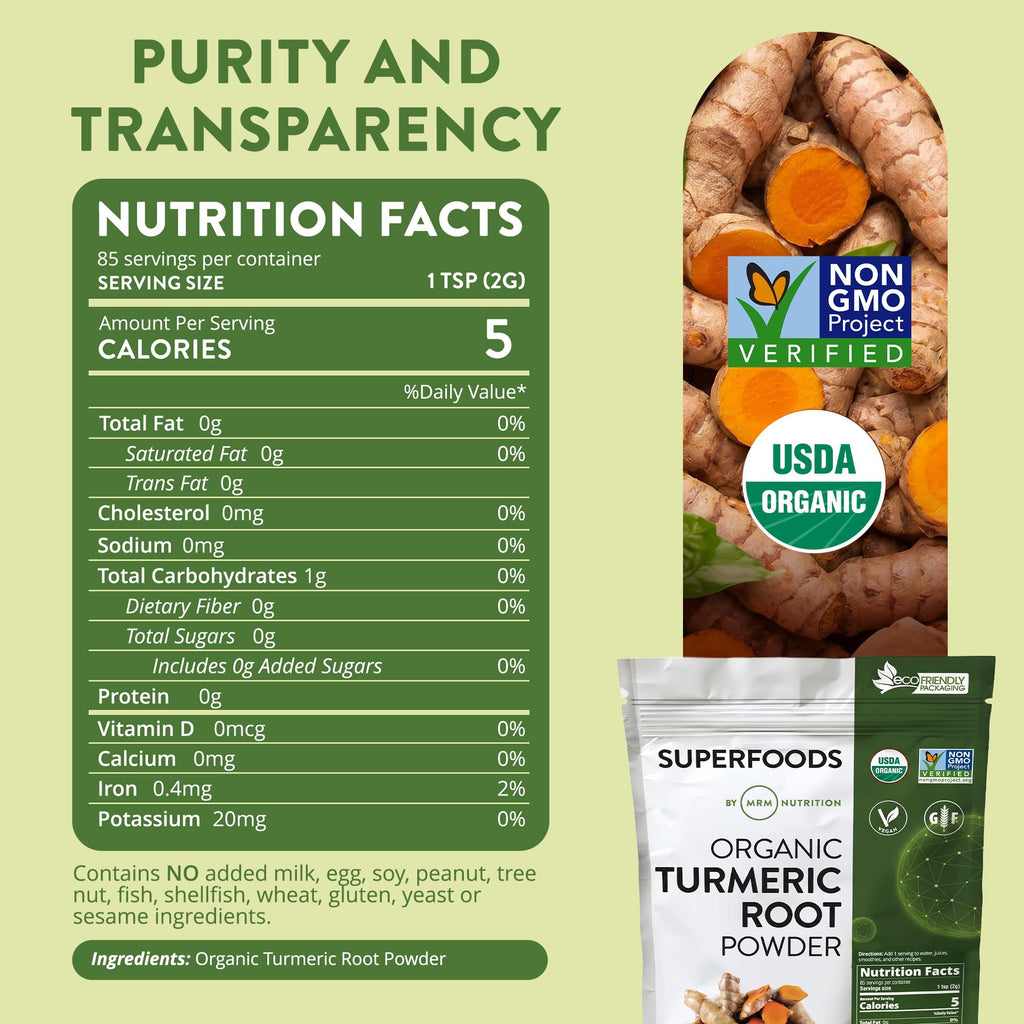 MRM Organic Turmeric Powder - 85 Servings - image 2