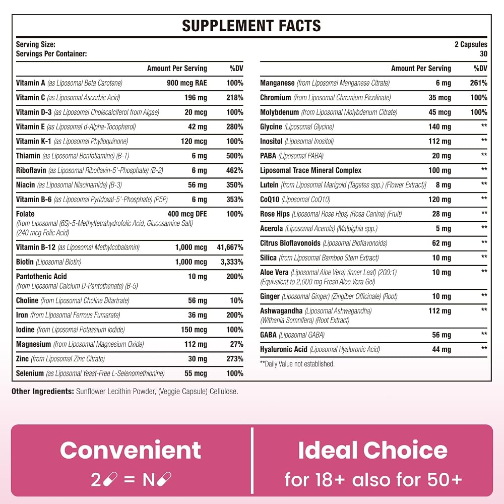 Sambugra Liposomal Multivitamin for Women 1400MG - Womens Daily Multi