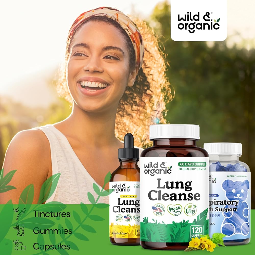 Wild & Organic Lung Cleanse Capsules - Lung Support Supplement