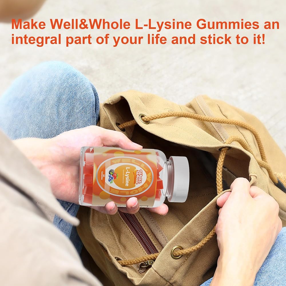 Well&Whole L-Lysine Gummies 1000mg - L-Lysine Supplements for Kids