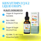 Go Healthy Natural Kids Vitamin D3 K2 Liquid Drops - 1 Fl Oz - image 2