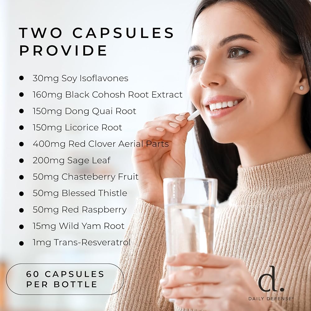 Daily Defense Menopause Support Supplement - 60 Capsules - image 4