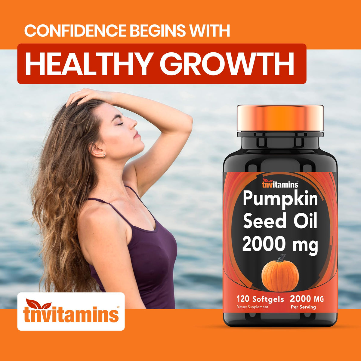 tnvitamins Pumpkin Seed Oil 2000 mg - 120 Softgels - image 3