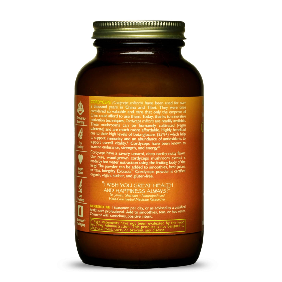 HEALTHFORCE SUPERFOODS Integrity Extracts Cordyceps Powder - 130g - image 3