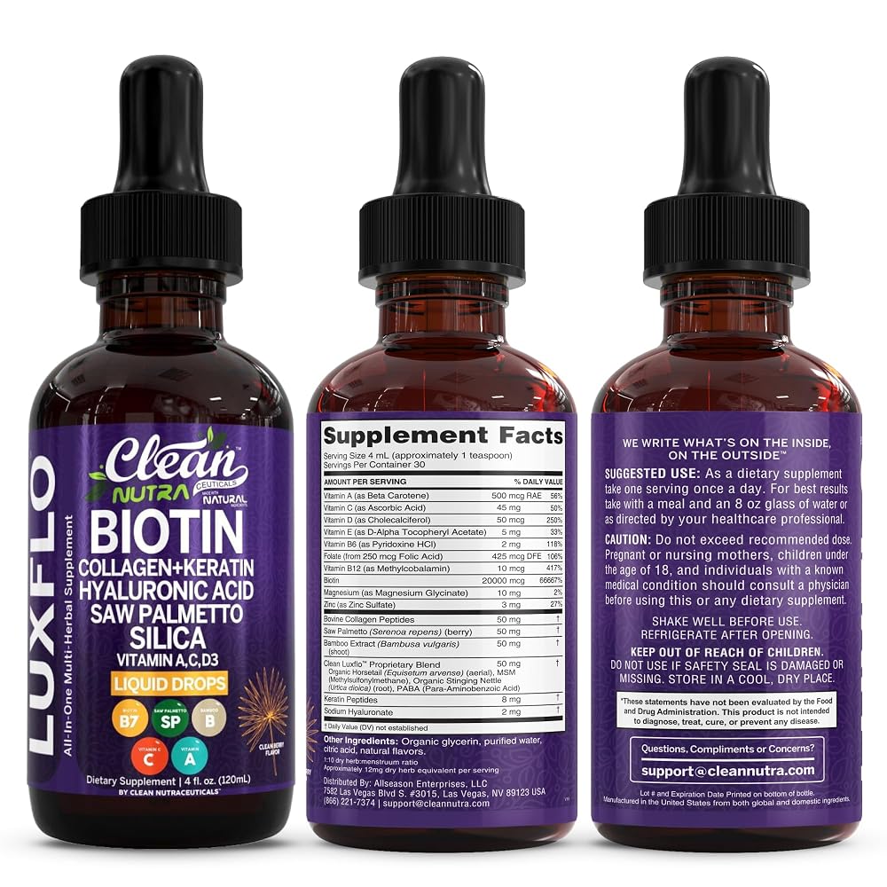 Clean Nutraceuticals Biotin Collagen Keratin Liquid Drops for Hair Growth - image 8