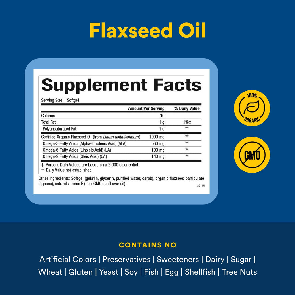 Natural Factors Omega Factors Flaxseed Oil - 180 Softgels - image 4