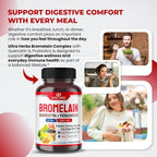 Ultra Herbs Bromelain Complex 1350mg with Quercetin - 150 Capsules - image 2