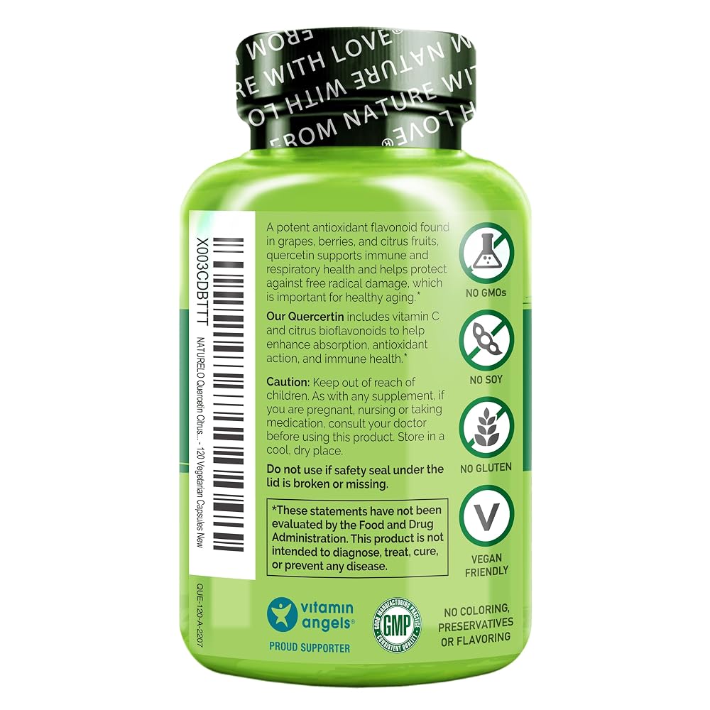 NATURELO Quercetin Citrus Bioflavonoid Complex - 240 Vegetarian Capsules - image 2