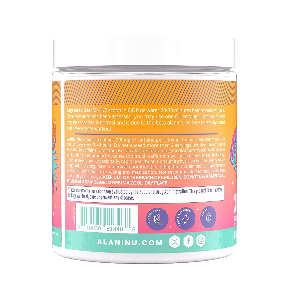 Alani Nu Pre-Workout Powder Orange Kiss Energy Boost - 30 Servings - image 4