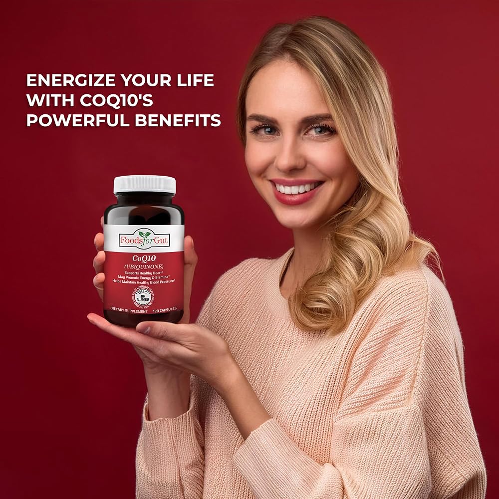 Foods For Gut Coenzyme Q10-Ubiquinone 200mg - 120 Vegetarian Capsules - image 6