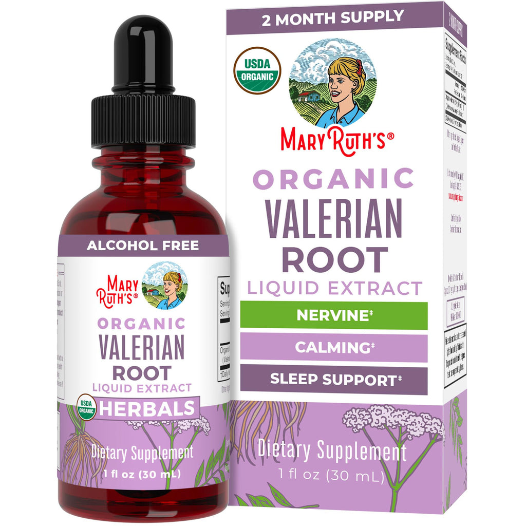 MARYRUTH'S Organic Valerian Root Liquid Drops Sleep Support - 60 Servings