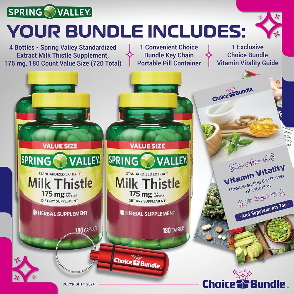 Choice Bundle Spring Valley Standardized Extract Milk Thistle Dietary