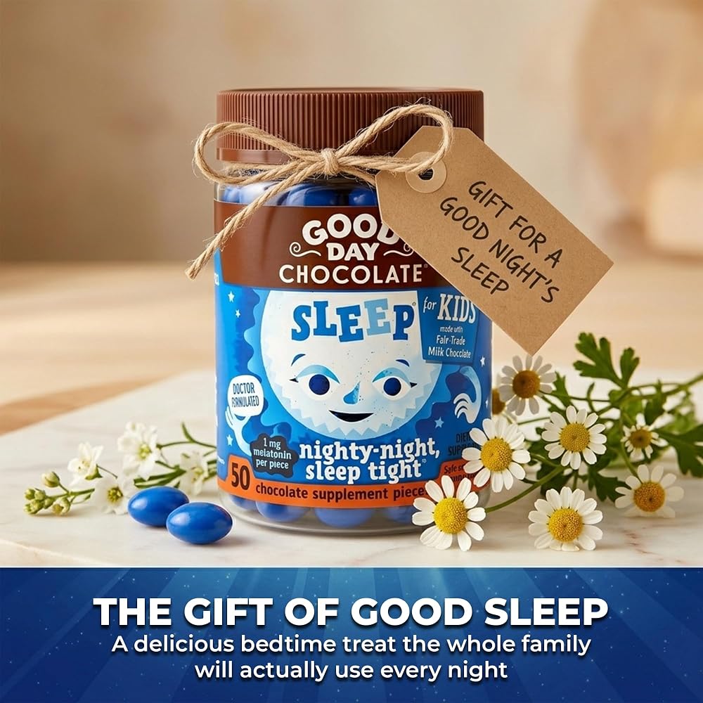Good Day Chocolate Melatonin for Kids - Fair Trade Non-GMO Milk