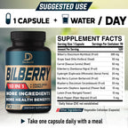 DEDICAD 10in1 Bilberry Extract Eye Supplement - 90 Vegan Capsules - image 2