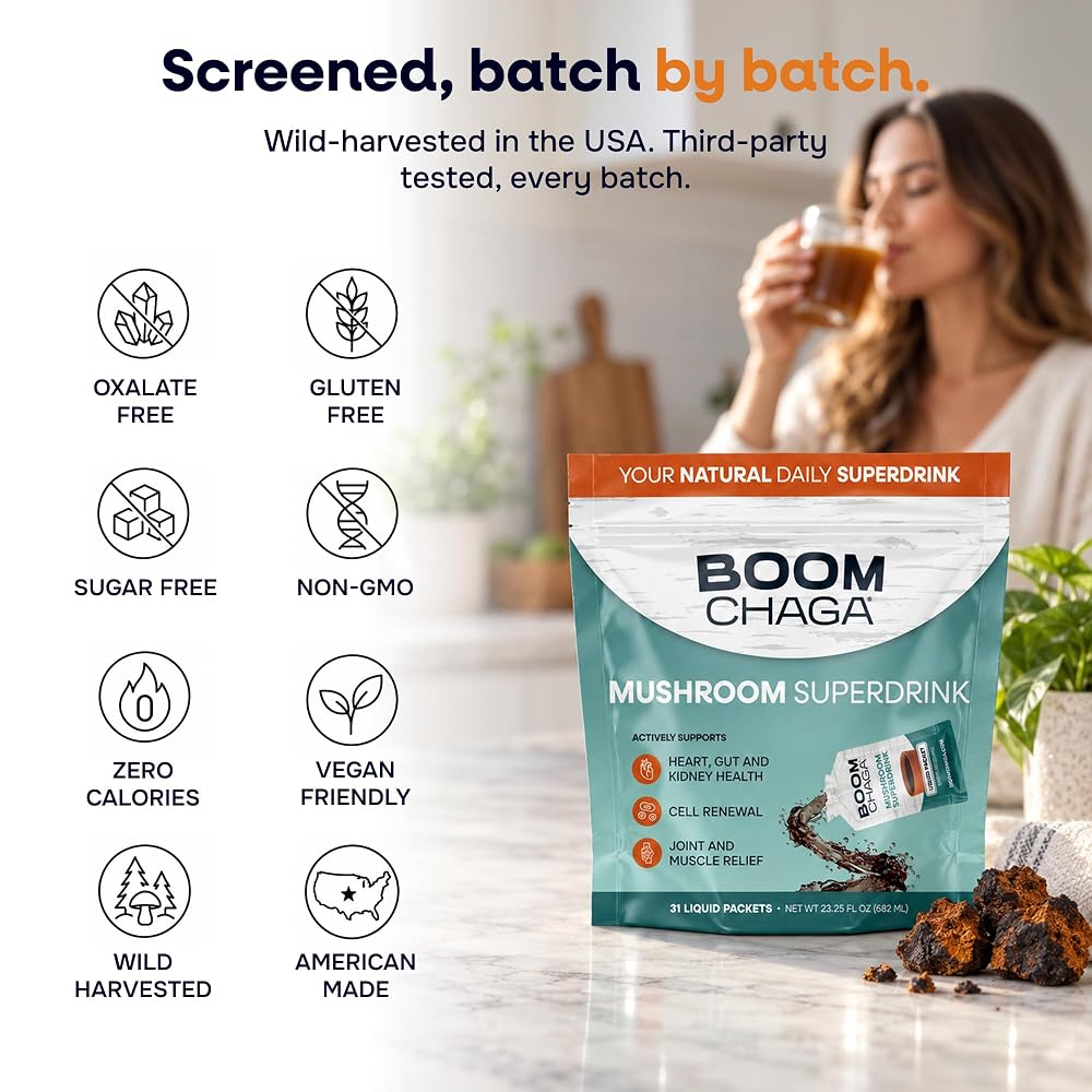 BOOM Chaga Mushroom Liquid Concentrate Packets