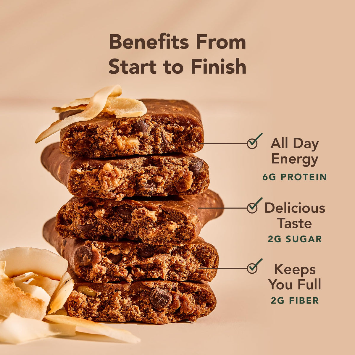 ALOHA Organic Plant Based Protein Bar Minis Coconut Chocolate Almond - 20 Count - image 3