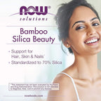 NOW Solutions Bamboo Silica Beauty Hair, Skin & Nails - 90 Vegetarian Capsules - image 4