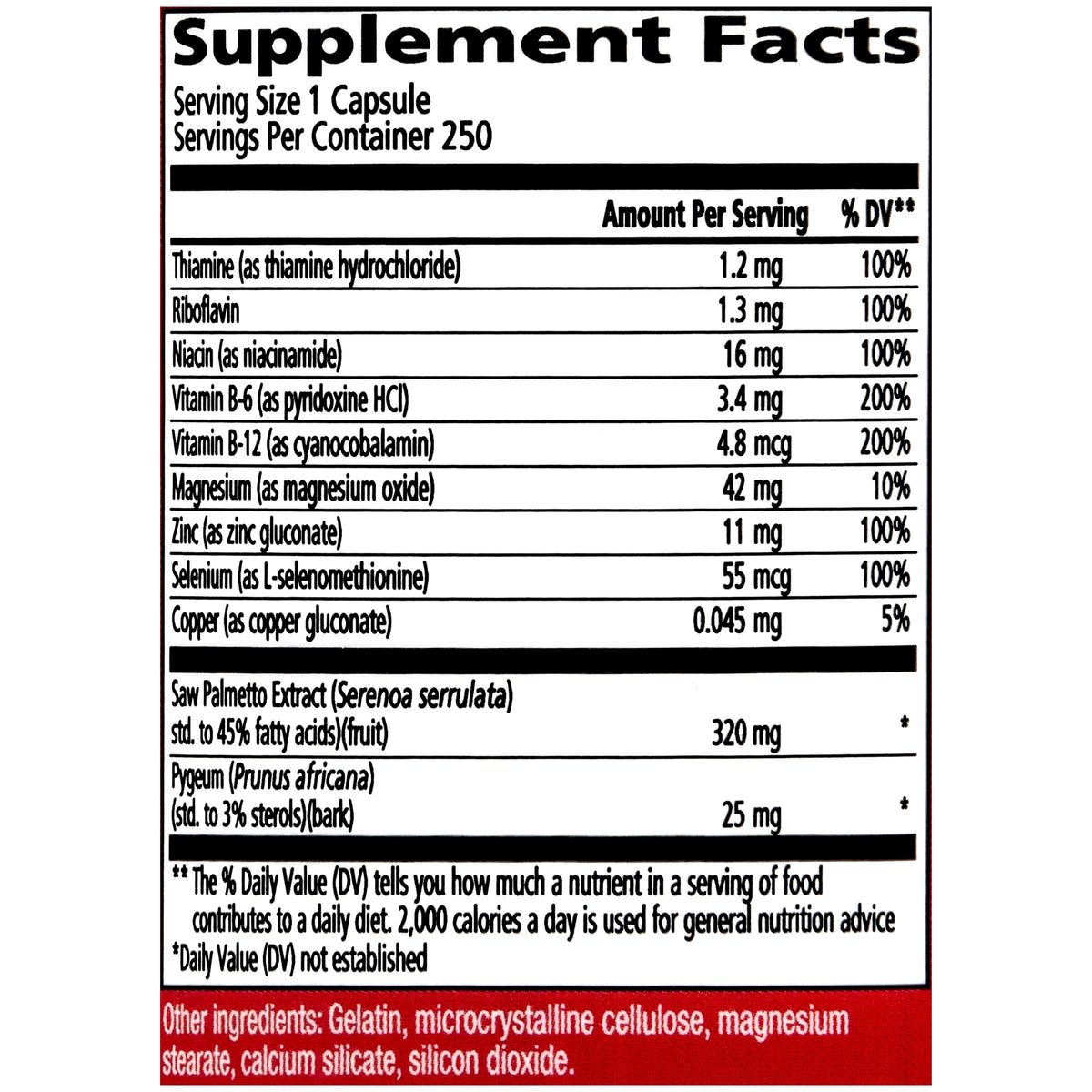 Urinozinc Classic Prostate Supplement - 250 Capsules - image 3