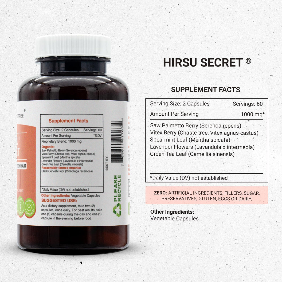 Secrets of the Tribe Hirsu Secret 60/120 Capsules