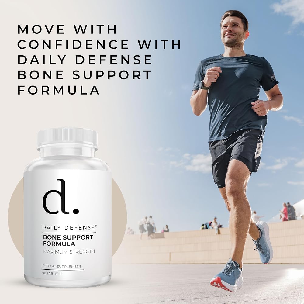 Daily Defense Calcium 1000mg Bone Support Formula - 90 Tablets - image 3