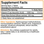 Bronson Vitamin C 1000 mg with Rose Hips Sustained Release - 250 Tablets - image 6