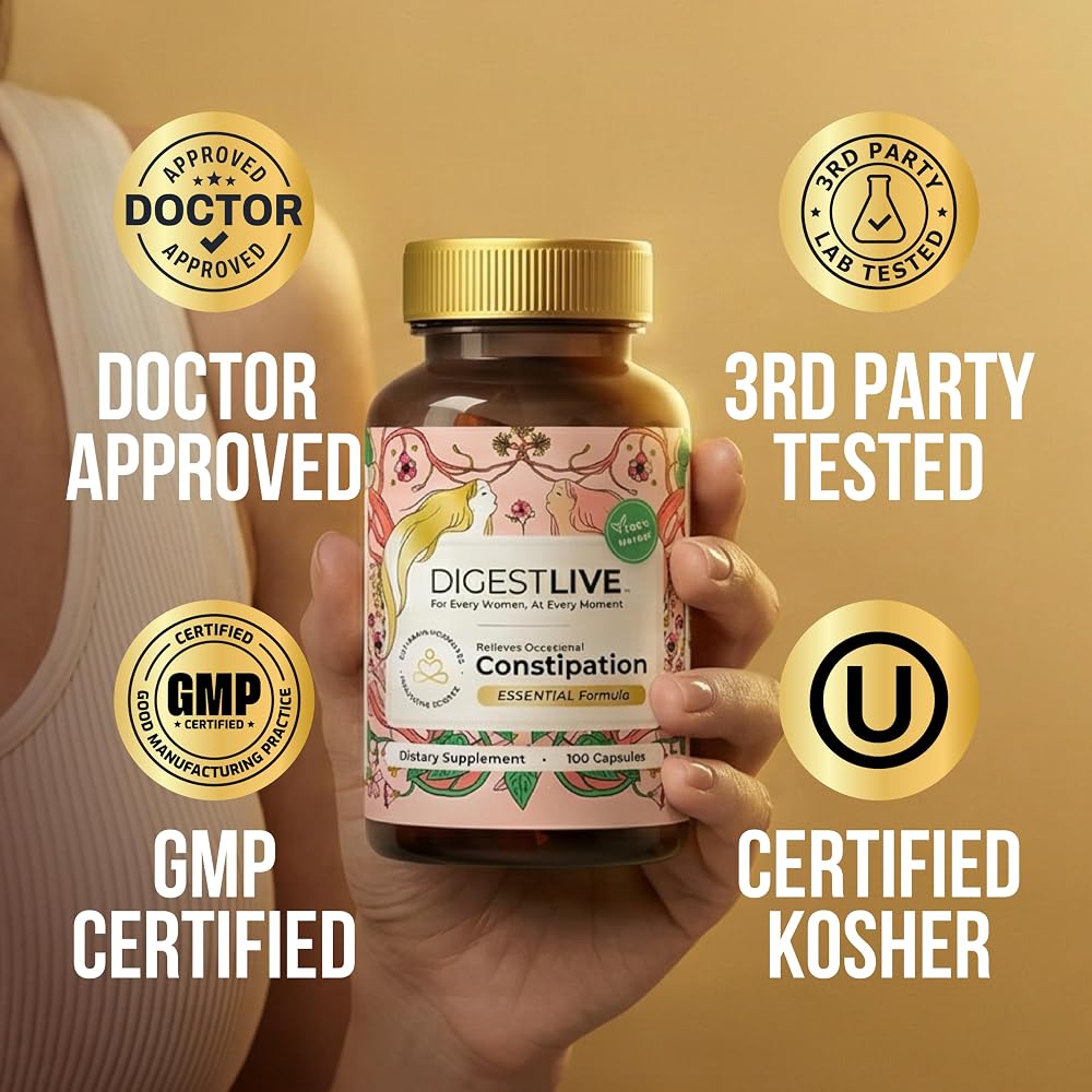 DigestLive Laxative Stool Softener Constipation Relief - 100 Capsules - image 6