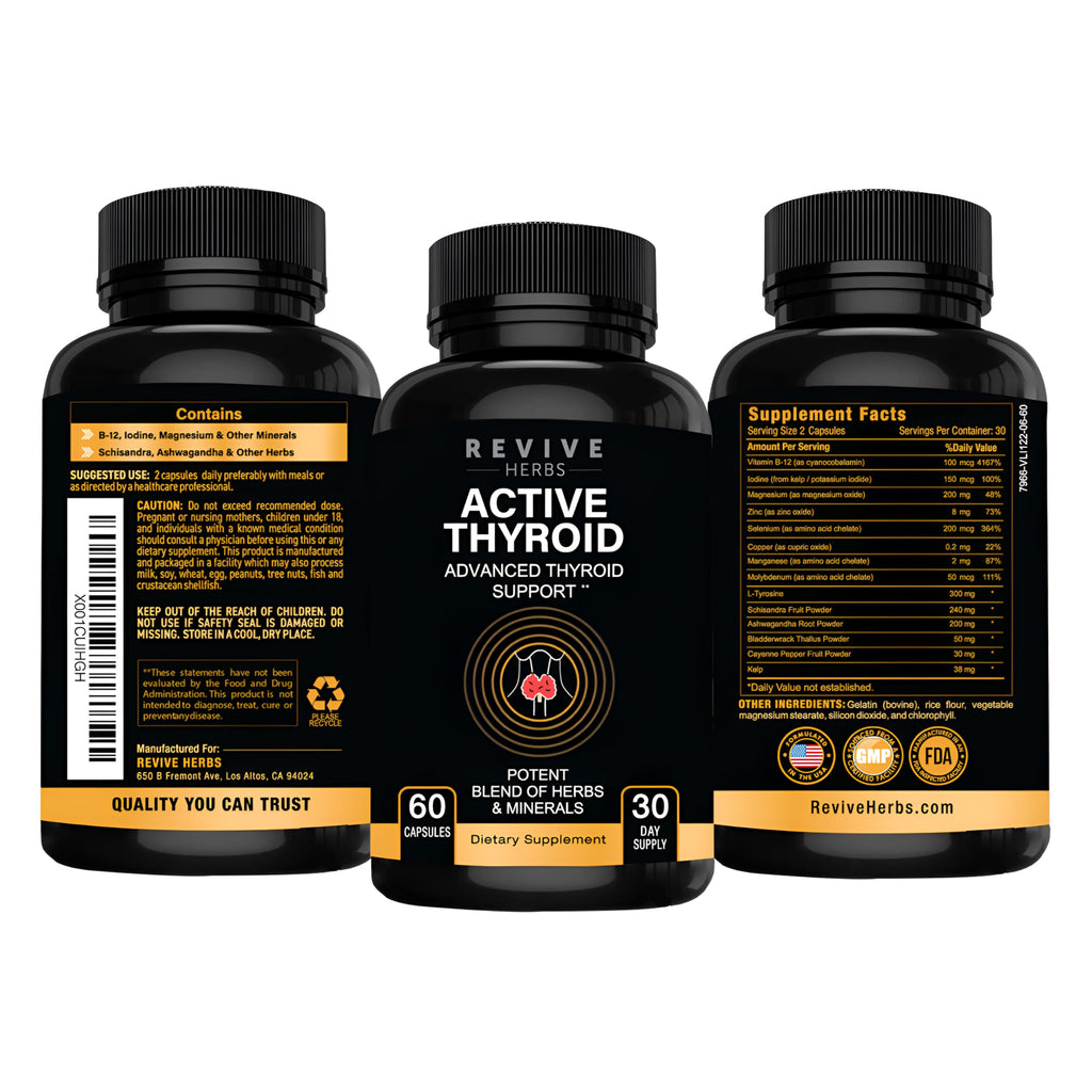 Revive Herbs Thyroid Support Formula - 60 Capsules - image 5