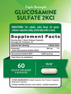 Nature's Truth Glucosamine Sulfate 3000mg - 60 Capsules - image 2
