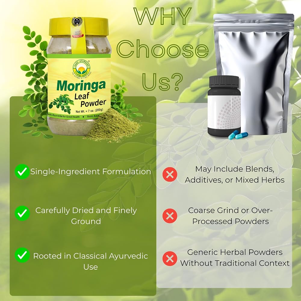 BASIC AYURVEDA Moringa Leaf Powder - 200g - image 6