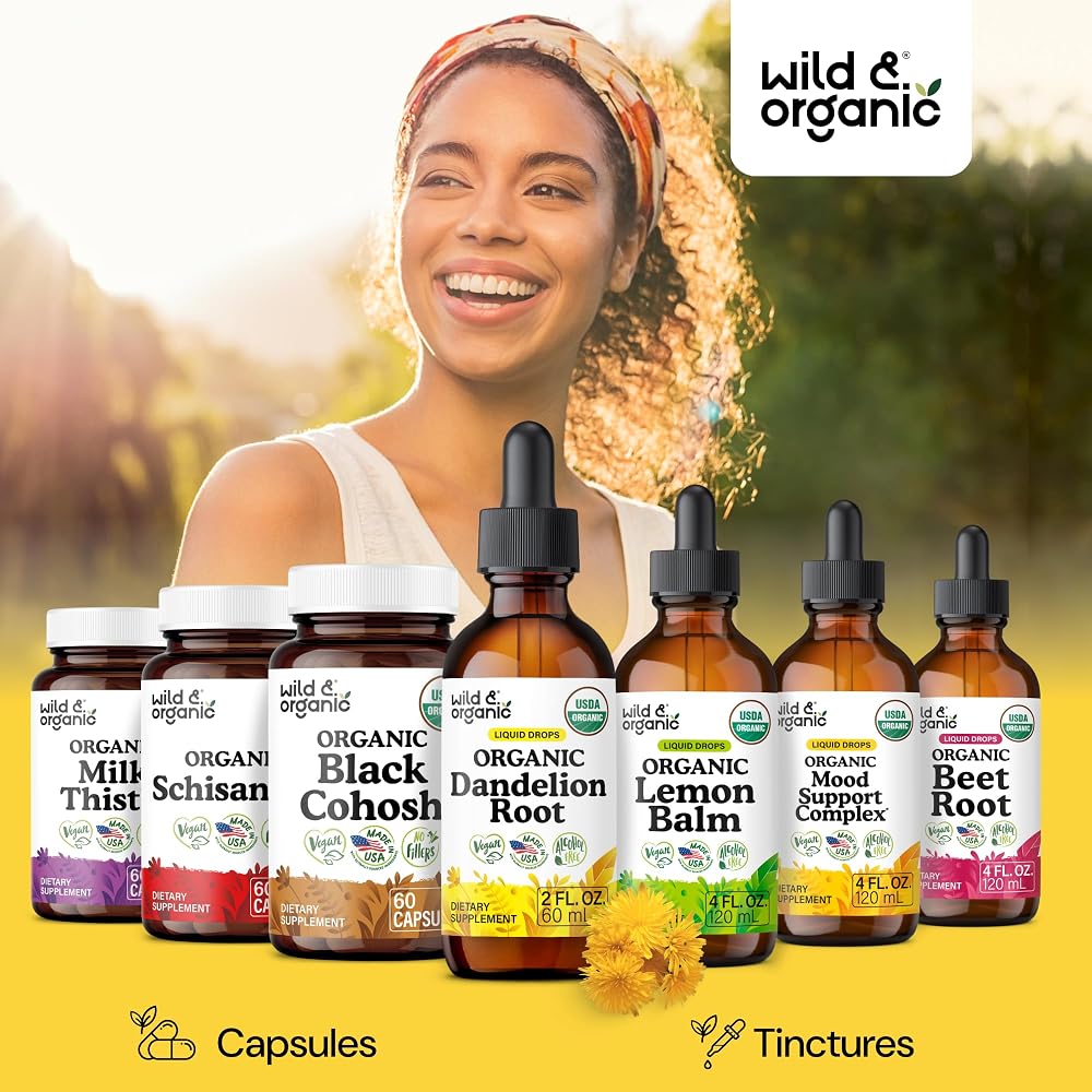 Wild & Organic Organic Dandelion Root Liquid Extract - Dandelion Root