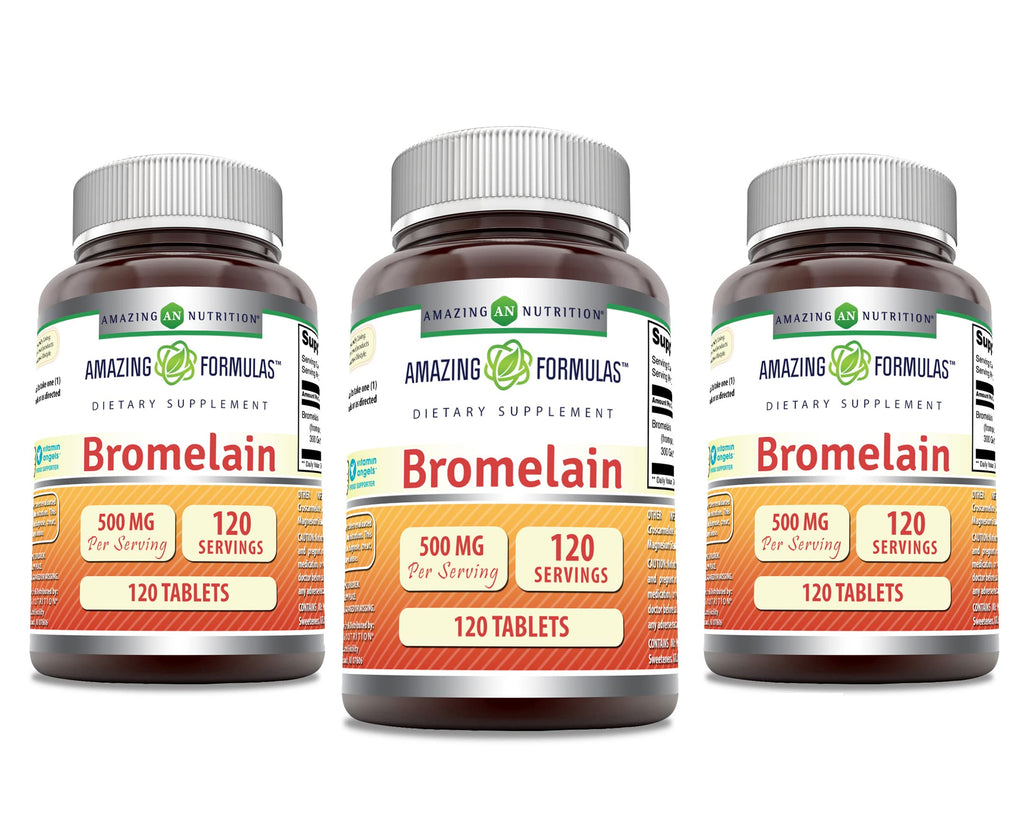 Amazing Nutrition Bromelain 500 mg Tablets - 360 Count