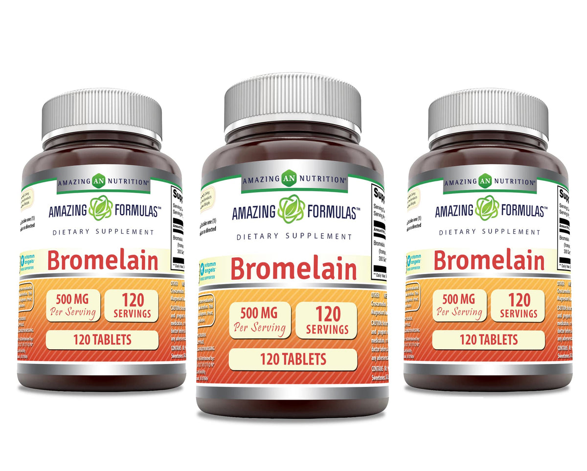 Amazing Nutrition Bromelain 500 mg Tablets - 360 Count