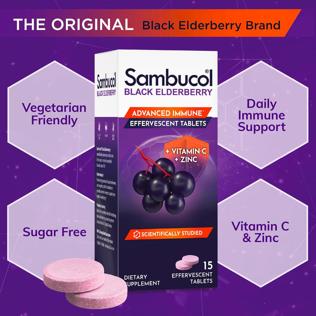 Sambucol Black Elderberry Effervescent Tablets - 15 Count - image 4