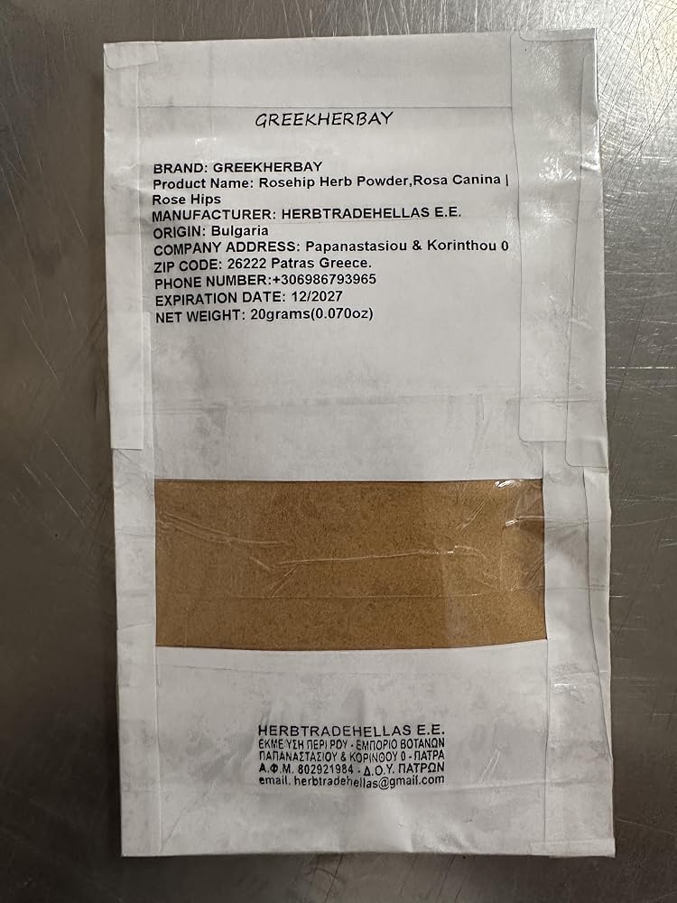GreekHerbay Rosehip Herb Powder 20g - 1.9Kg Rosa Canina