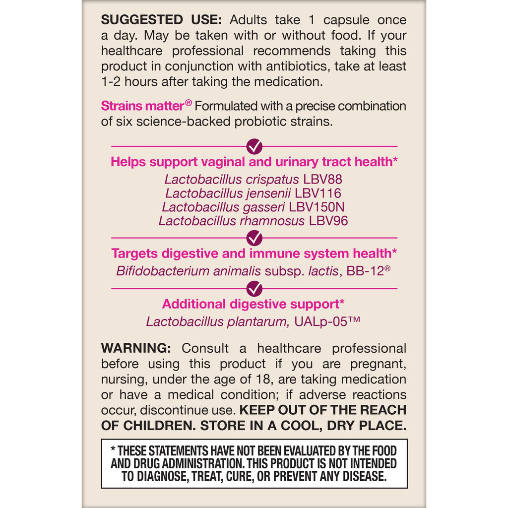 Jarrow Formulas Fem-Dophilus Advanced Vaginal & Digestive Probiotics
