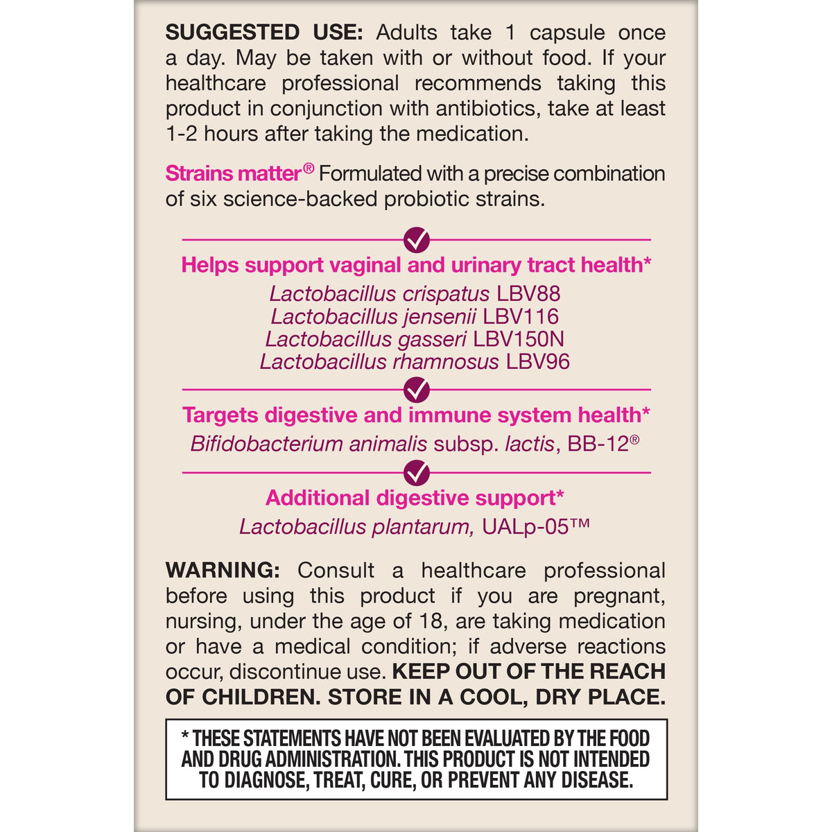 Jarrow Formulas Fem-Dophilus Advanced Vaginal & Digestive Probiotics