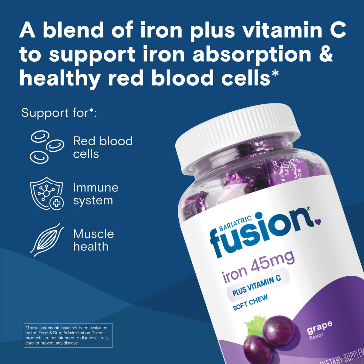 Bariatric Fusion Iron Soft Chew with Vitamin C