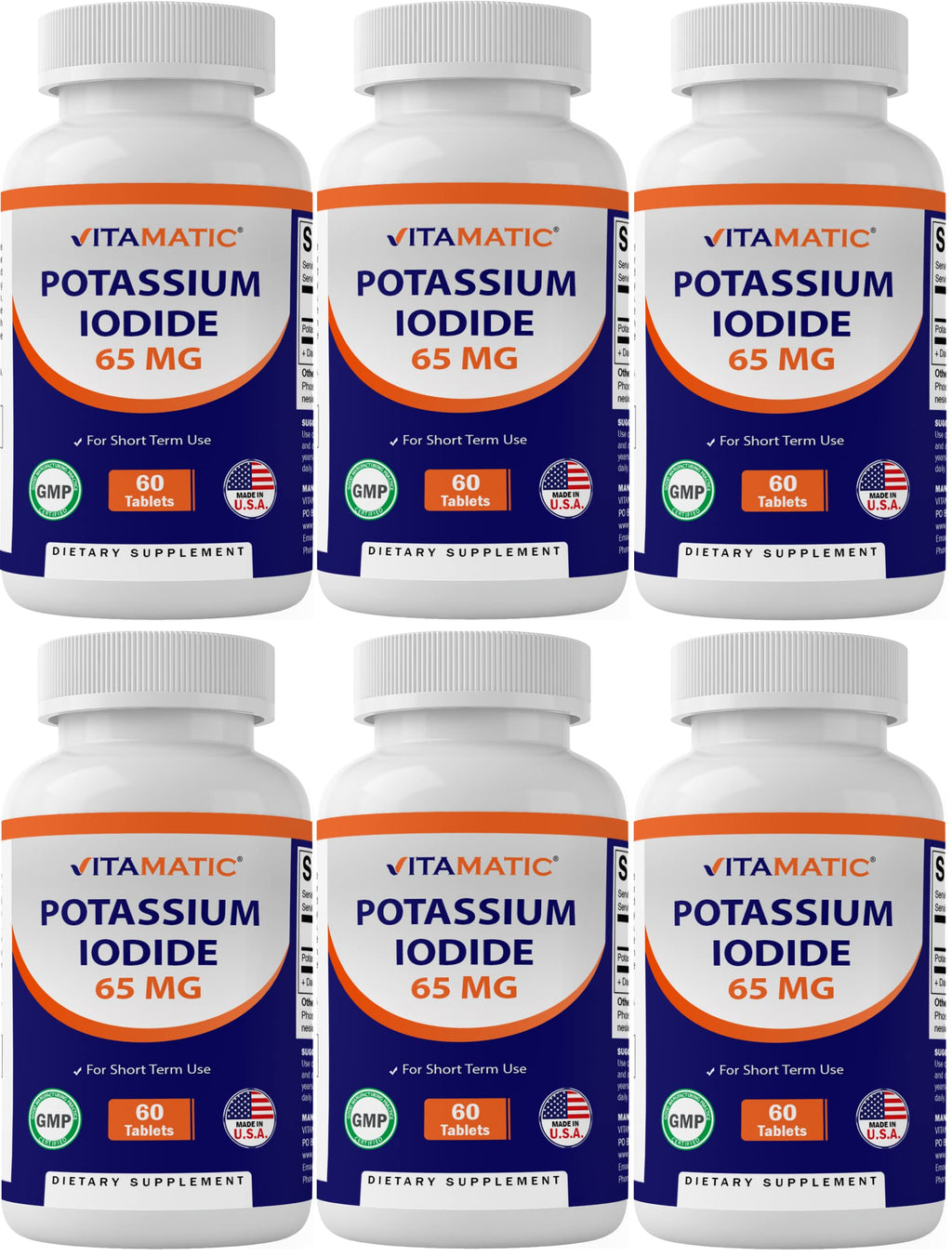 Vitamatic Potassium Iodide 65 mg - 360 Tablets (6 Pack)
