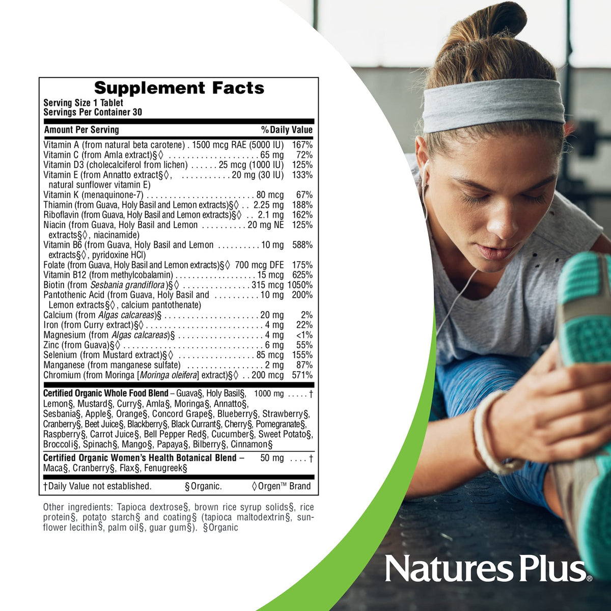 NaturesPlus Source of Life Garden Women's Once Daily Multivitamin - 30 Tablets - image 4