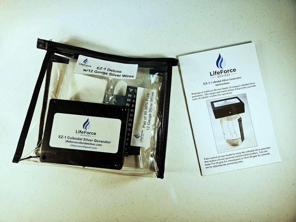 LifeForce Devices EZ-1 Deluxe Colloidal Silver Generator Kits Package
